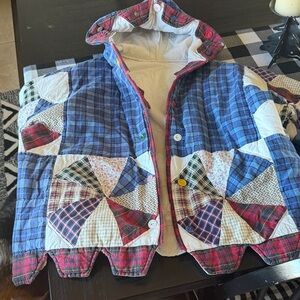 Women’s handmade patchwork granny blanket cardigan hoodie